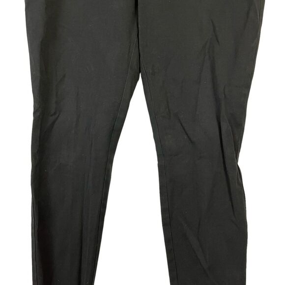 CABI 5174 PENCIL Trouser Black Side Zip Skinny Slim Leg Stretch Cotton Pants 10 - Picture 2 of 15